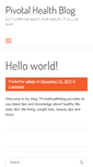 Mobile Screenshot of pivotalhealthblog.com